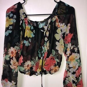 Floral Cropped Blouse